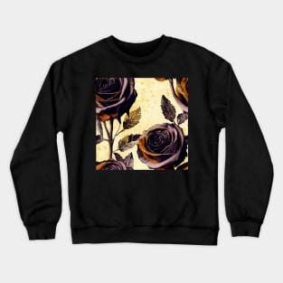 Black rose watercolor rose Crewneck Sweatshirt